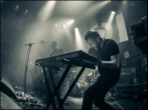 Hunter Barr on stage with This Is Radio Silence